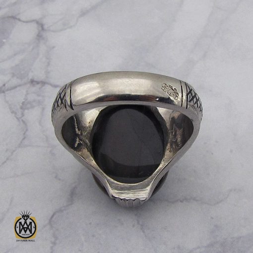 انگشتر عقیق باباقوری یمن مردانه دست ساز – کد 8820 - تصویر 2