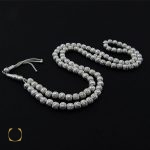 2 تسبیح نقره 101 دانه گرد شیار دار و ساده - کد 4130 - تصویر 2