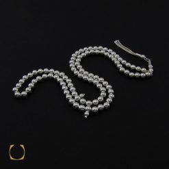 تسبیح نقره 101 دانه گرد ساده - کد 4132 تسبیح نقره 101 دانه گرد ساده - کد 4132