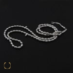 2 تسبیح نقره 101 دانه هلی ساده - کد 4133 - تصویر 2