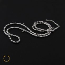 تسبیح نقره 101 دانه هلی ساده - کد 4133 تسبیح نقره 101 دانه هلی ساده - کد 4133