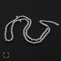 تسبیح نقره 101 دانه گرد ساده - کد 4135 تسبیح نقره 101 دانه گرد ساده - کد 4135