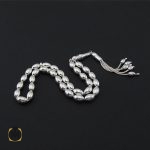 تسبیح نقره 33 دانه هلی ساده - کد 4138 - تصویر 2