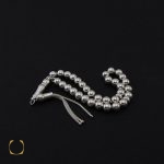 2 تسبیح نقره 33 دانه گرد ساده - کد 4150 - تصویر 2