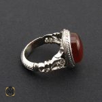 انگشتر عقیق یمن مردانه رکاب دست ساز - کد 8988 - تصویر 2