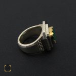 انگشتر زمرد زامبیا درشت مردانه - کد 10032 - تصویر 2