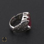 انگشتر یاقوت سرخ مردانه دست ساز – کد 8800 - تصویر 2