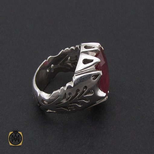 انگشتر یاقوت سرخ مردانه دست ساز – کد 8800 - تصویر 2