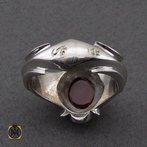 انگشتر عقیق یمن مردانه هنر دست استاد قاسمی - کد 10055 - تصویر 2