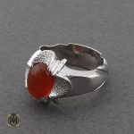 2 انگشتر عقیق یمن مردانه هنر دست استاد قاسمی - کد 10057 - تصویر 2
