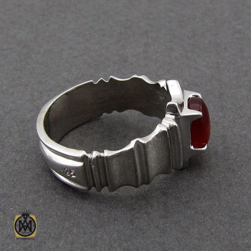 انگشتر عقیق یمن مردانه هنر دست استاد قاسمی - کد 10065 - تصویر 2