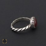 2 انگشتر عقیق قرمز مردانه – کد 8845 - تصویر 2