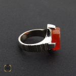 2 انگشتر عقیق یمن با حکاکی یا حسین مظلوم مردانه - کد 8855 - تصویر 2