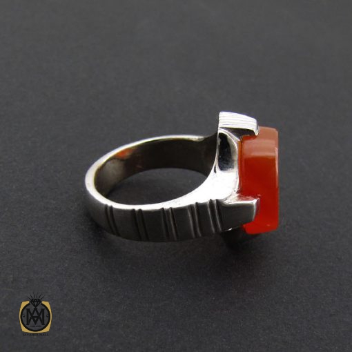 2 انگشتر عقیق یمن با حکاکی یا حسین مظلوم مردانه - کد 8855 - تصویر 2