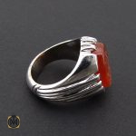 2 انگشتر عقیق یمن با حکاکی سلام قولا من رب رحيم مردانه - کد 8859 - تصویر 2