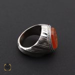 2 انگشتر عقیق یمن با حکاکی ان الحسین مصباح الهدی و سفینه النجاه مردانه دست ساز - کد 8864 - تصویر 2