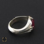 2 انگشتر یاقوت سرخ خوش رنگ مردانه هنر دست استاد شرفیان – کد 8805 - تصویر 3