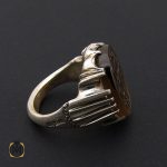 انگشتر عقیق با حکاکی ذکر صلوات مردانه هنر دست استاد شرفیان - کد 8869 - تصویر 2
