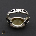 2 انگشتر عقیق زرد با حکاکی شرف الشمس مردانه - کد 8872 - تصویر 2