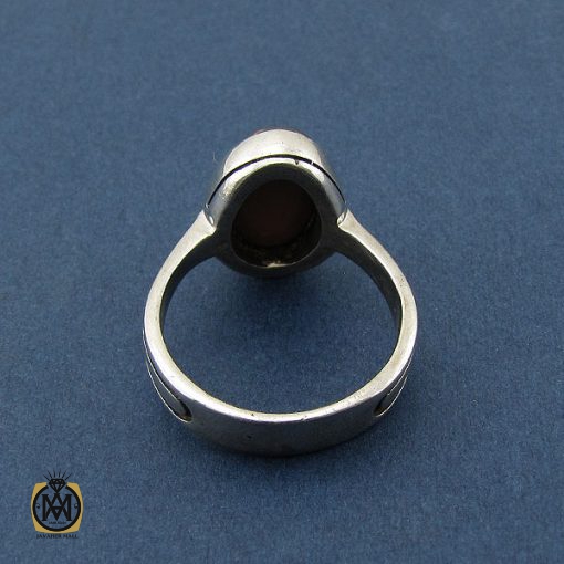 2 انگشتر عقیق باباقوری یمن مردانه - کد 8874 - تصویر 2