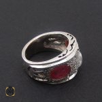 2 انگشتر عقیق یمن، دُر نجف و یاقوت سرخ مردانه دست ساز – کد 8806 - تصویر 2