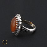3 انگشتر عقیق یمن با حکاکی شرف الشمس مردانه - کد 8897 - تصویر 3