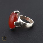 3 انگشتر عقیق یمن مردانه خوش رنگ و مرغوب - کد 8900 - تصویر 3
