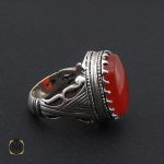 3 انگشتر عقیق یمن خوش رنگ مردانه - کد 8901 - تصویر 3