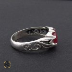 3 انگشتر یاقوت سرخ خوش رنگ مردانه - کد 8906 - تصویر 3