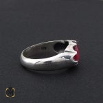 3 انگشتر یاقوت سرخ خوش رنگ مردانه - کد 8907 - تصویر 3
