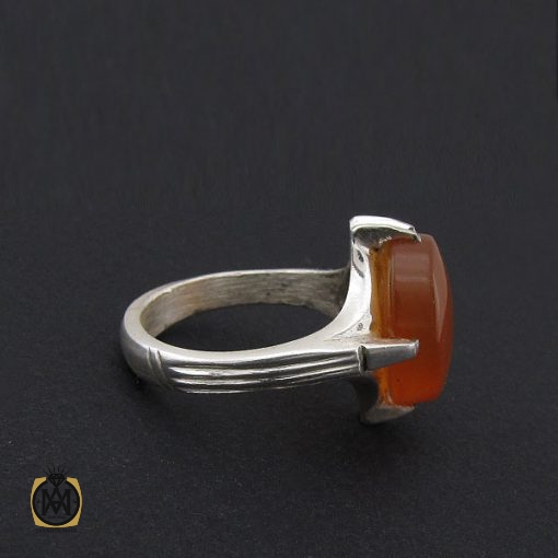 3 انگشتر عقیق یمن با حکاکی شرف الشمس مردانه - کد 8908 - تصویر 3