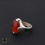3 انگشتر عقیق یمن خوش رنگ مردانه - کد 8910 - تصویر 3