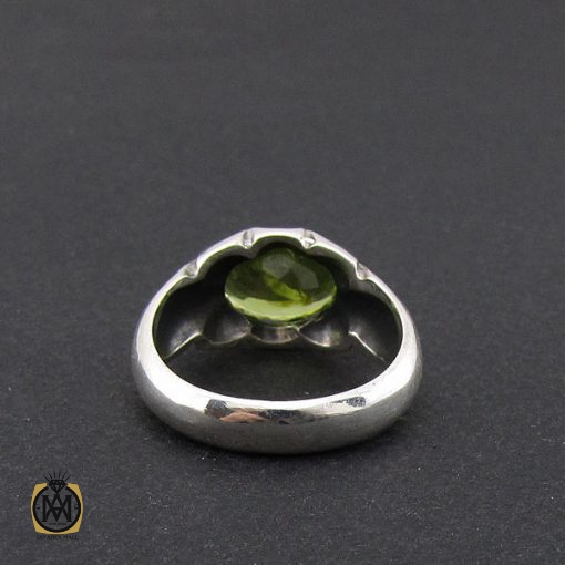 انگشتر زبرجد خوش رنگ مردانه - کد 8914 - تصویر 3