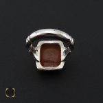 انگشتر عقیق یمن با حکاکی یا امیرالمومنین حیدر مدد دست ساز مردانه - کد 8916 - تصویر 3