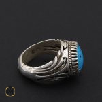 انگشتر فیروزه نیشابوری خوش طبع و فاخر مردانه – کد 8811 - تصویر 3