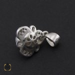 3 مدال مروارید اصل پرورشی طرح ترگل زنانه - کد 3168 - تصویر 2