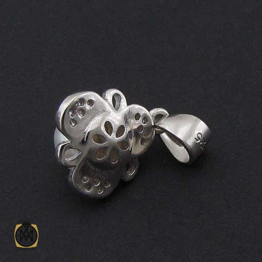 مدال مروارید اصل پرورشی طرح ترگل زنانه - کد 3168 - تصویر 2