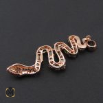 3 مدال زبرجد و سیترین طرح مار زنانه - کد 3170 - تصویر 3