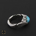 3 انگشتر فیروزه نیشابوری خوش طبع مردانه – کد 8812 - تصویر 3