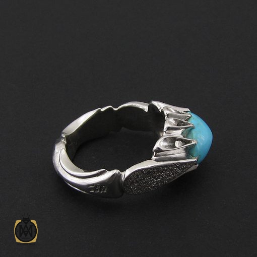 3 انگشتر فیروزه نیشابوری خوش طبع مردانه – کد 8812 - تصویر 3