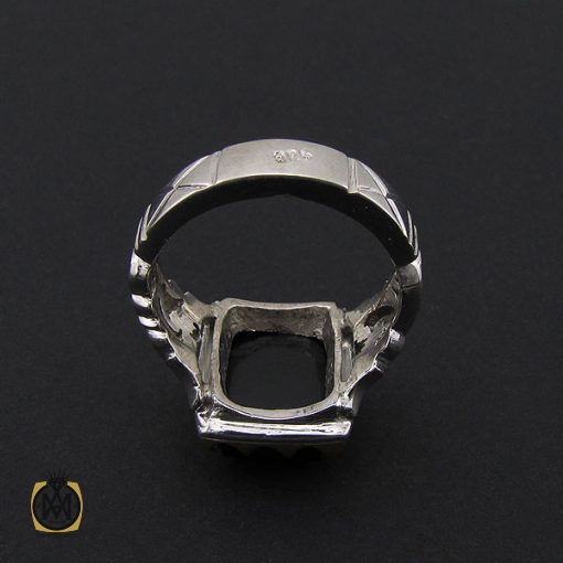 3 انگشتر عقیق سیاه یمن دست ساز مردانه - کد 8921 - تصویر 3