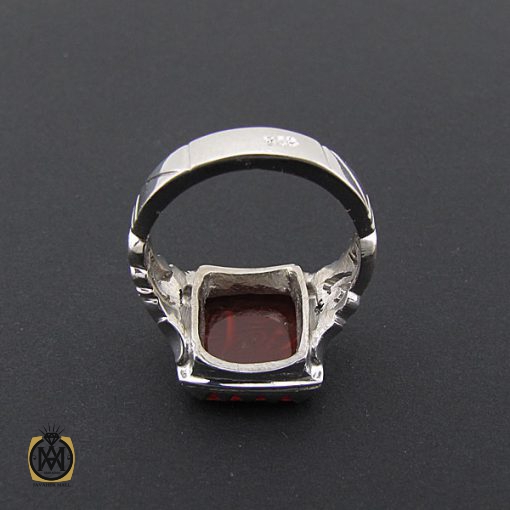 انگشتر عقیق یمن با حکاکی یا سیدالسادات دست ساز مردانه - کد 8931 - تصویر 3