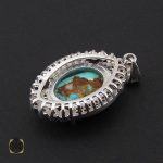 3 مدال فیروزه نیشابوری طرح ترگل زنانه - کد 3182 - تصویر 3