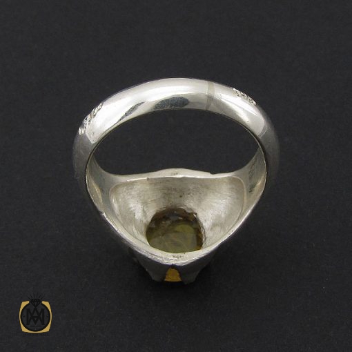 انگشتر یاقوت زرد مردانه دست ساز - کد 8943 - تصویر 3