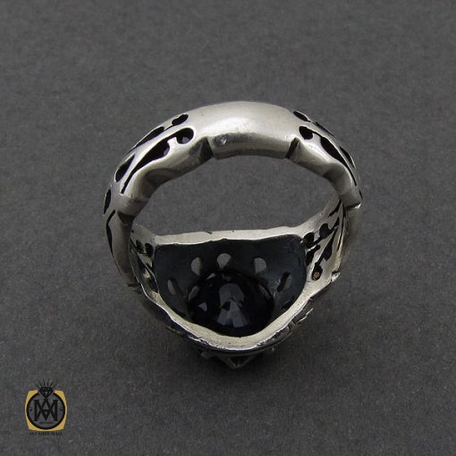 انگشتر یاقوت کبود خوش رنگ و مرغوب مردانه - کد 8949 - تصویر 3