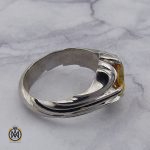 3 انگشتر سیترین مردانه دست ساز – کد 8817 - تصویر 3
