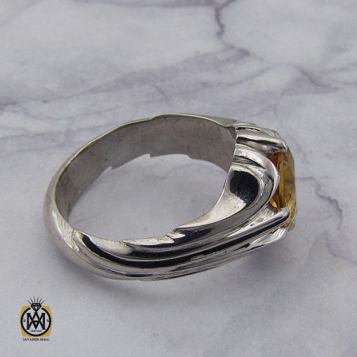 انگشتر سیترین مردانه دست ساز – کد 8817 - تصویر 3