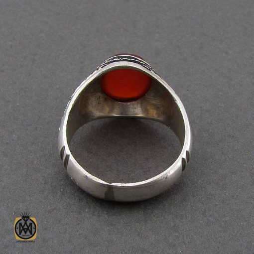 انگشتر عقیق یمن مردانه دست ساز - کد 8971 - تصویر 3