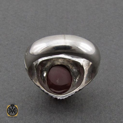 انگشتر عقیق یمن مردانه دست ساز - کد 8973 - تصویر 3