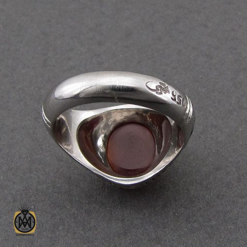 3 انگشتر عقیق یمن مردانه دست ساز - کد 8974 - تصویر 3